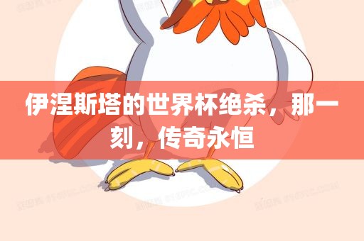 伊涅斯塔的世界杯绝杀，那一刻，传奇永恒漯河市盈旭机械设备有限公司