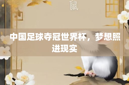 中国足球夺冠世界杯，梦想照进现实