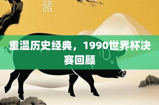 重温历史经典，1990世界杯决赛回顾