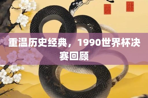重温历史经典，1990世界杯决赛回顾
