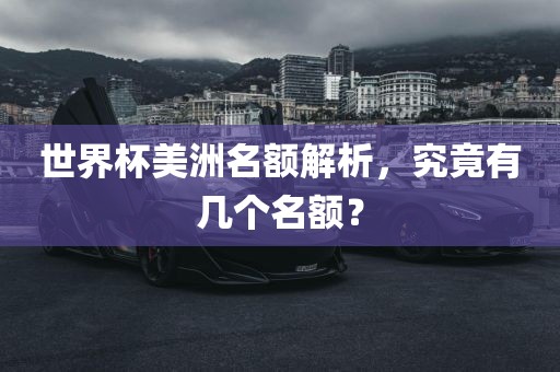 世界杯美洲名额解析，究竟有几个名额？