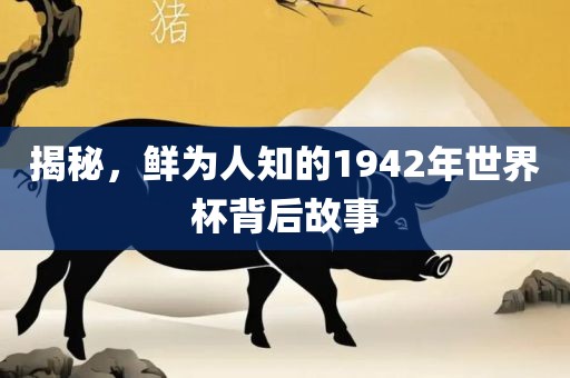 揭秘，鲜为人知的1942年世界杯背后故事漯河市盈旭机械设备有限公司