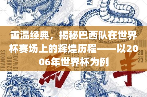 重温经典，揭秘巴西队在世界杯赛场上的辉煌历程——以2006年世界杯为例漯河市盈旭机械设备有限公司