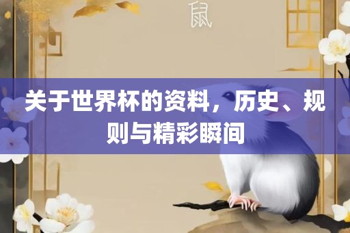 关于世界杯的资料，历史、规则与精彩瞬间