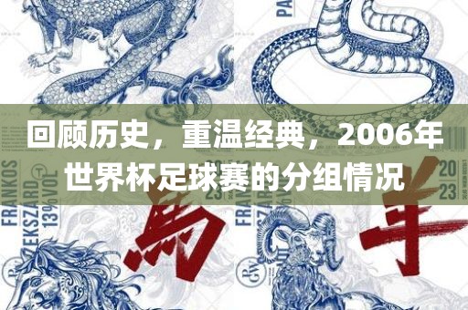 回顾历史，重温经典，2006年世界杯足球赛的分组情况