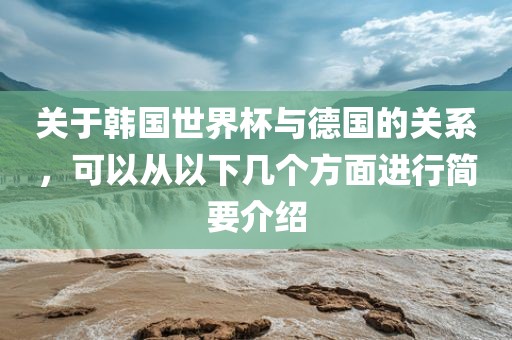 关于韩国世界杯与德国的关系，可以从以下几个方面进行简要介绍