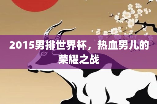 2015男排世界杯，热血男儿的荣耀之战