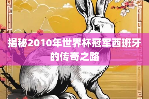 揭秘2010年世界杯冠军西班牙的传奇之路
