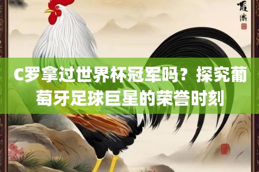C罗拿过世界杯冠军吗？探究葡萄牙足球巨星的荣誉时刻漯河市盈旭机械设备有限公司
