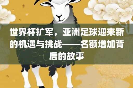 世界杯扩军，亚洲足球迎来新的机遇与挑战——名额增加背后的故事