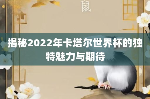 揭秘2022年卡塔尔世界杯的独特魅力与期待