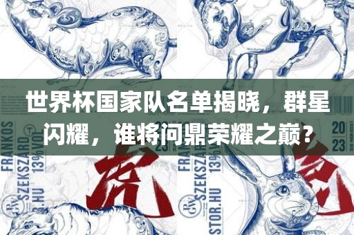 世界杯国家队名单揭晓，群星闪耀，谁将问鼎荣耀之巅？