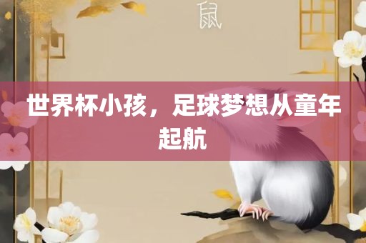 世界杯小孩，足球梦想从童年起航