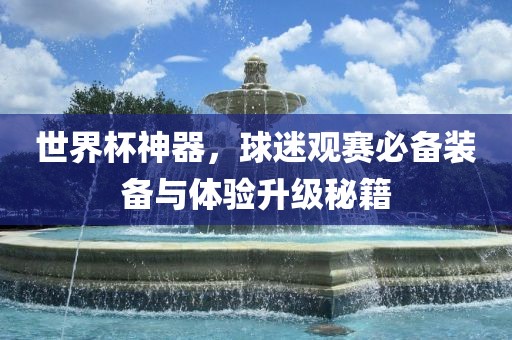 世界杯神器，球迷观赛必备装备与体验升级秘籍