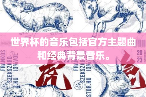 世界杯的音乐包括官方主题曲和经典背景音乐。