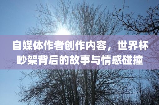 自媒体作者创作内容，世界杯吵架漯河市盈旭机械设备有限公司背后的故事与情感碰撞