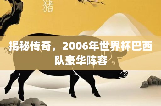 揭秘传奇，2006年世界杯巴西队豪华阵容