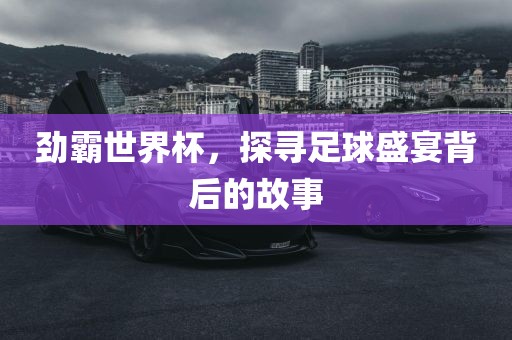劲霸世界杯，探寻足球盛宴背后的故事漯河市盈旭机械设备有限公司