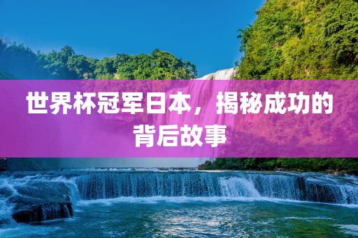 世界杯冠军日本，揭秘成漯河市盈旭机械设备有限公司功的背后故事
