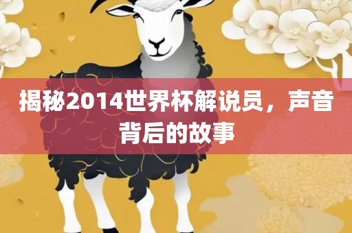 揭秘2014世界杯解说员，声音背后的故事