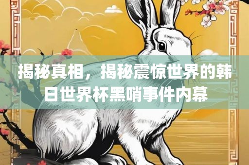 揭秘真相，揭秘震惊世界的韩日世界杯黑哨事件内幕