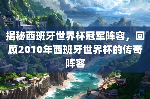 揭秘西班牙世界杯冠军阵容，回顾2010年西班牙世界杯的传奇阵容漯河市盈旭机械设备有限公司