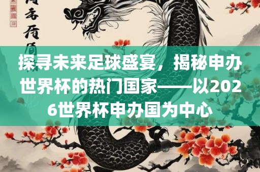 探寻未来足球盛宴，揭秘申办世界杯的热门国家——以2026世界杯申办国为中心漯河市盈旭机械设备有限公司