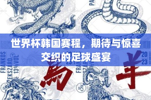 世界杯韩国赛程，期待与惊喜交织的足球盛宴漯河市盈旭机械设备有限公司