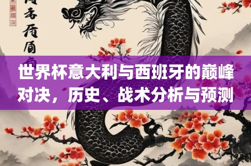 世界杯意大利与西班牙的巅峰对决，历史、战术分析与预测