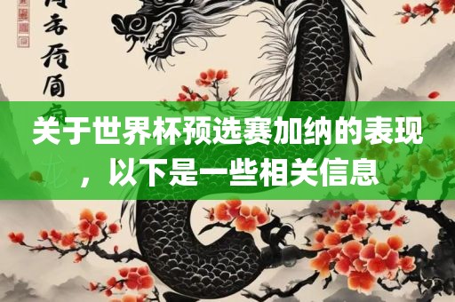 漯河市盈旭机械设备有限公司关于世界杯预选赛加纳的表现，以下是一些相关信息