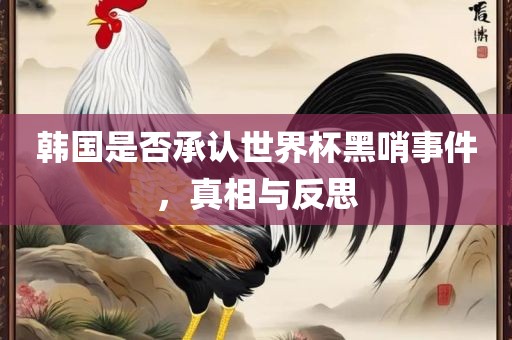 韩国是否承认世界杯黑哨事件，真相与反思漯河市盈旭机械设备有限公司