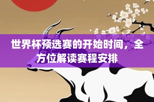 世界杯预选赛的开始时间，全方位解读赛程安排