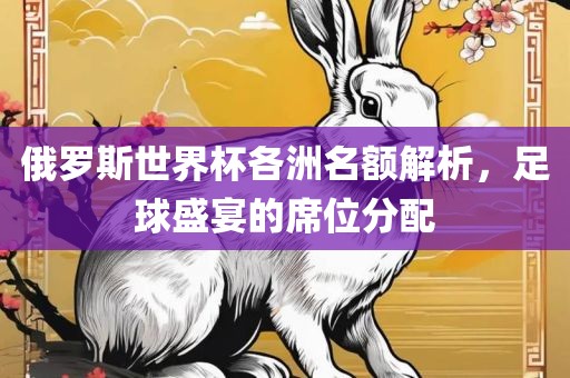 俄罗斯世界杯各洲漯河市盈旭机械设备有限公司名额解析，足球盛宴的席位分配