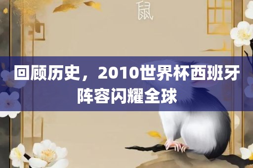 回顾历史，2010世界杯西班牙阵容闪耀全球