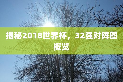 揭秘2018世界杯，32强对阵图概览漯河市盈旭机械设备有限公司