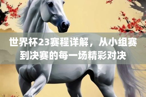 世界杯23赛程详解，从小组赛到决赛的每一场精彩对决漯河市盈旭机械设备有限公司
