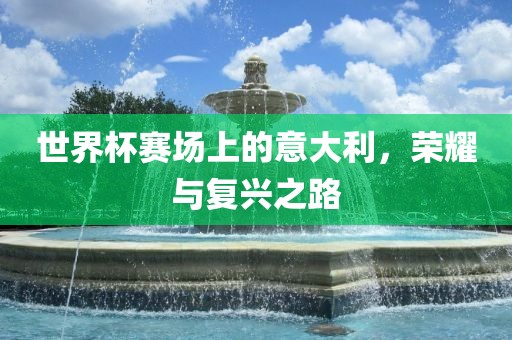 世界杯赛场上的意大利，荣耀与复兴之漯河市盈旭机械设备有限公司路