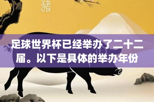 足球世界杯已经举办了二十二届。以下是具体的举办年份漯河市盈旭机械设备有限公司