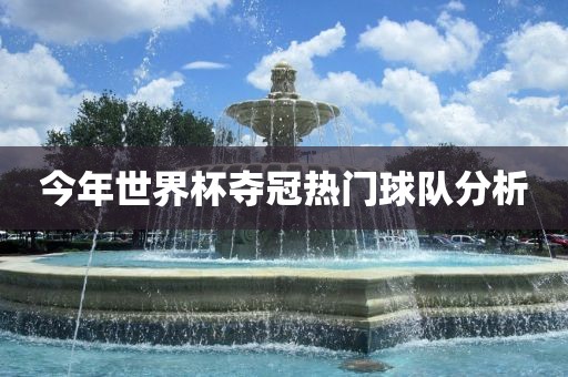 今年世界杯夺冠热门球队分析漯河市盈旭机械设备有限公司