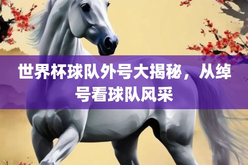 世界杯球队外号大揭秘，从绰号看球队风采漯河市盈旭机械设备有限公司