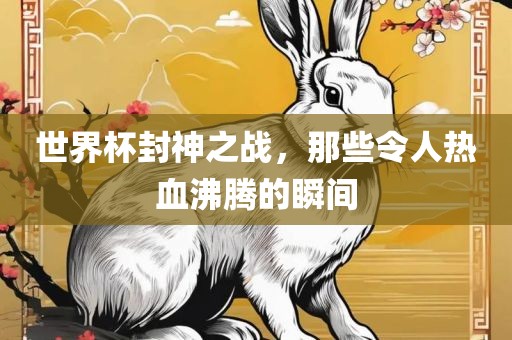 世界杯封神之战，那些令人热血沸腾的瞬间