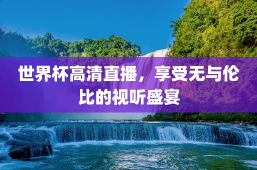 世界杯高清直播，享受无与伦比的视听盛宴漯河市盈旭机械设备有限公司