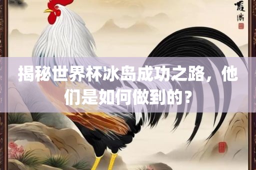 揭漯河市盈旭机械设备有限公司秘世界杯冰岛成功之路，他们是如何做到的？