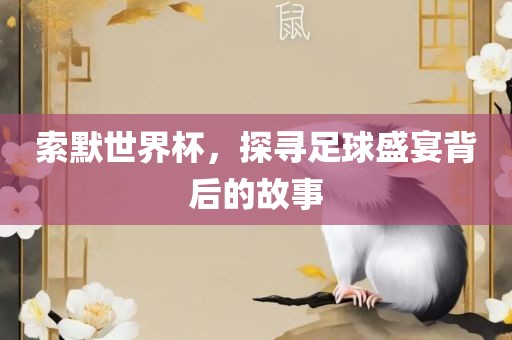 索默世界杯，探寻足球盛宴背后的故事漯河市盈旭机械设备有限公司
