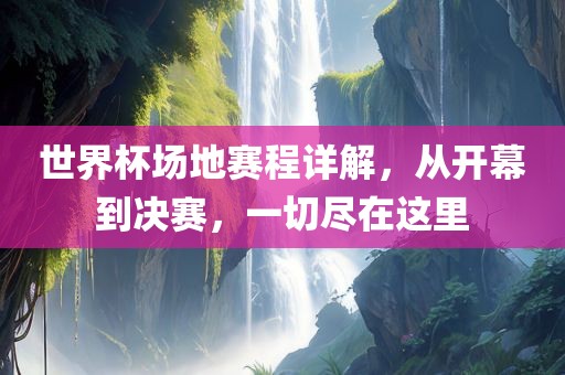 世界杯场地赛程详解，从开幕到决赛，一切尽在这里