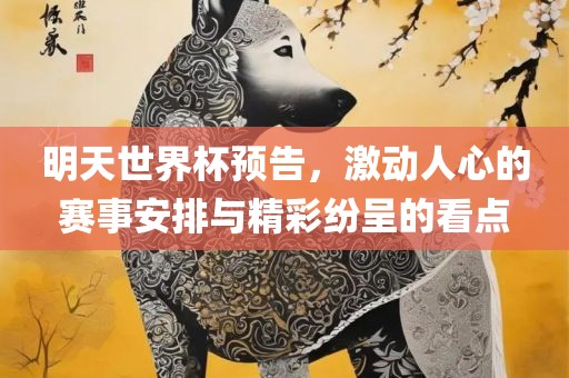 明天世界杯预告，激动人心的赛事安排与精彩纷呈的看点漯河市盈旭机械设备有限公司