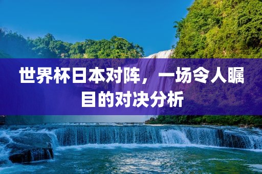 世界杯日本对阵，一场令人瞩目的对决分析
