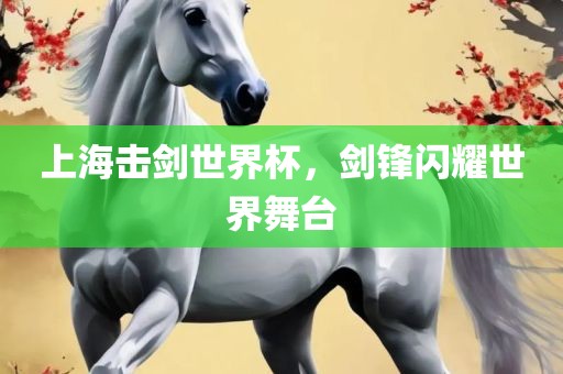 上海击剑世界杯，剑锋闪耀世界舞台