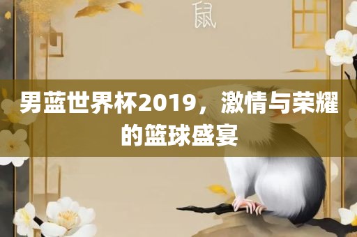 男蓝世界杯2019，激情与荣耀的篮球盛宴